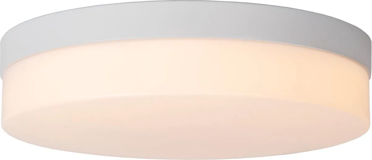 Lucide BISKIT Plafondlamp Badkamer - Ø28cm LED 18W 2700K IP44 Wit