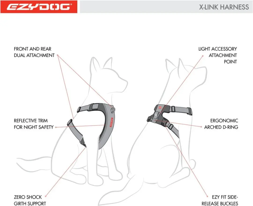 Ezydog X Link Honden Tuigje XS - Roze