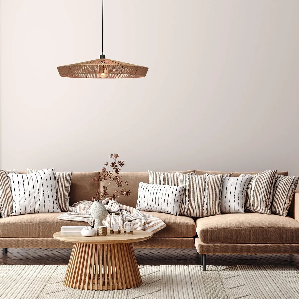 Lucide Yunkai Hanglamp Ø70cm - Naturel