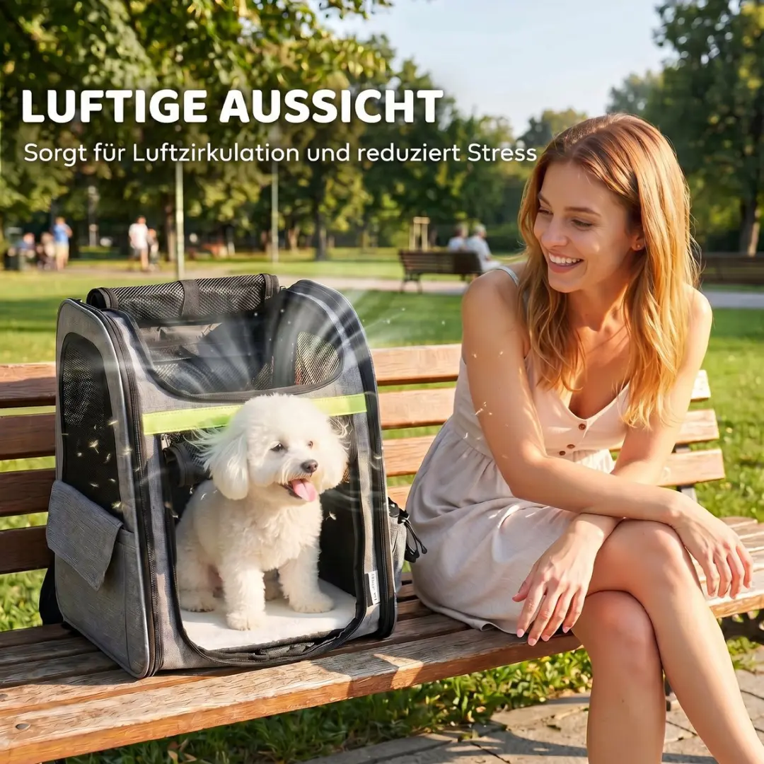 Pawhut Dierentransporttas - 33,5L Lichtgrijs