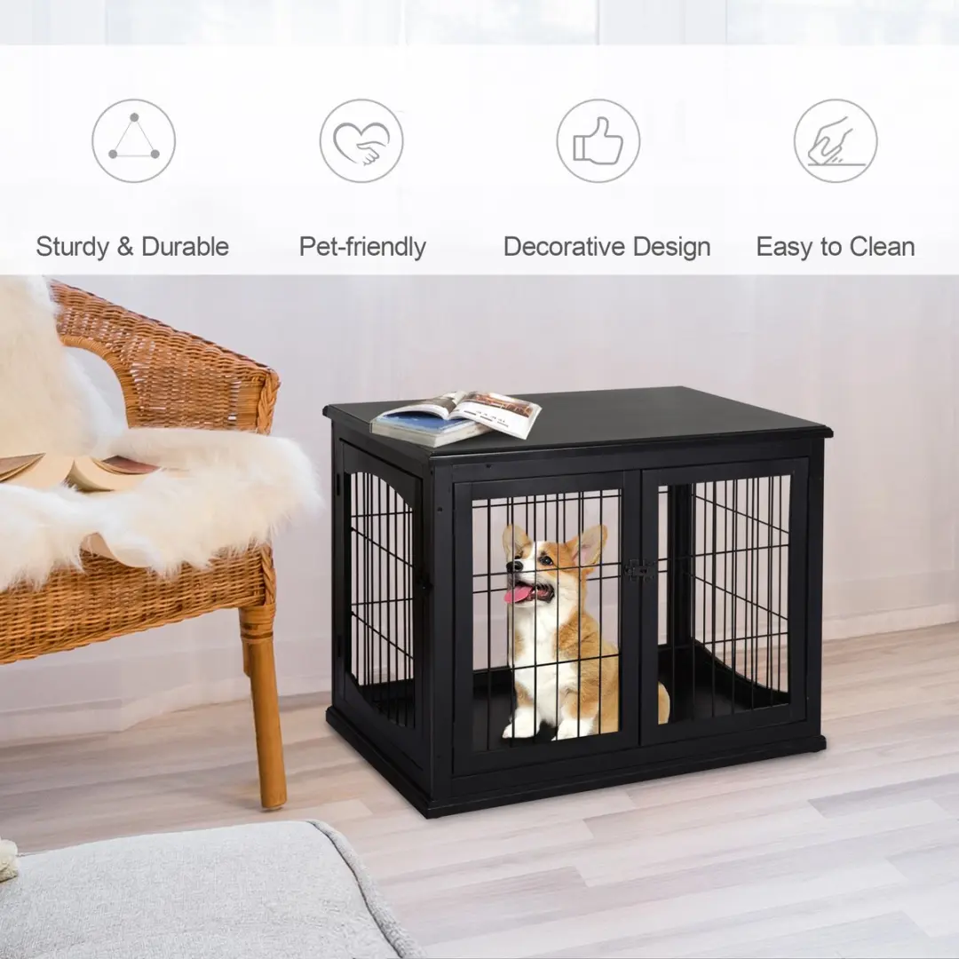 Pawhut Honden Transportbox - 1 Stuks - Zwart