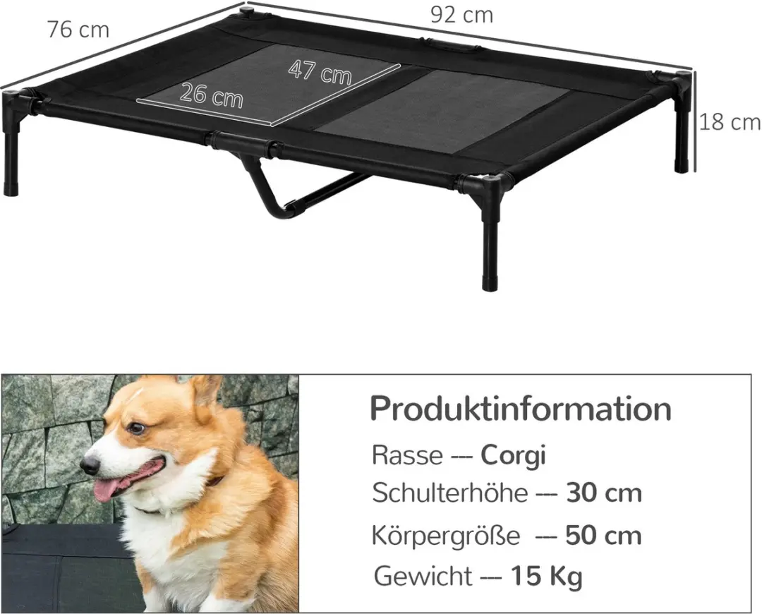 Pawhut Hondenbed Bruin D04-033
