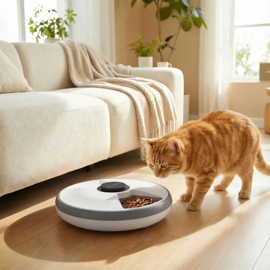 Pawhut Voederautomaat Huisdieren Ø31,5cm Grijs