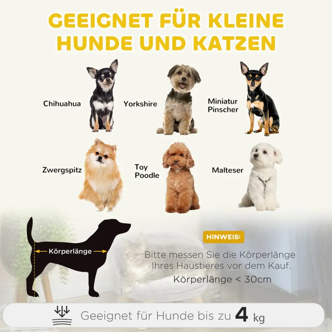 Pawhut Dierenbed D04-257V00 - Grijs