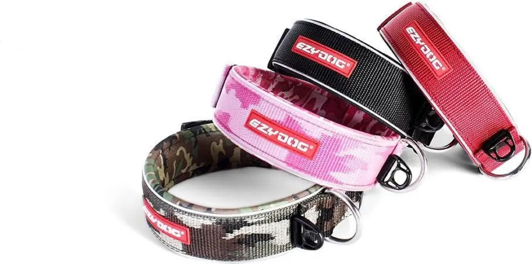 Ezydog Neo Wide Brede Hondenhalsband 71-81cm Roze Camouflage