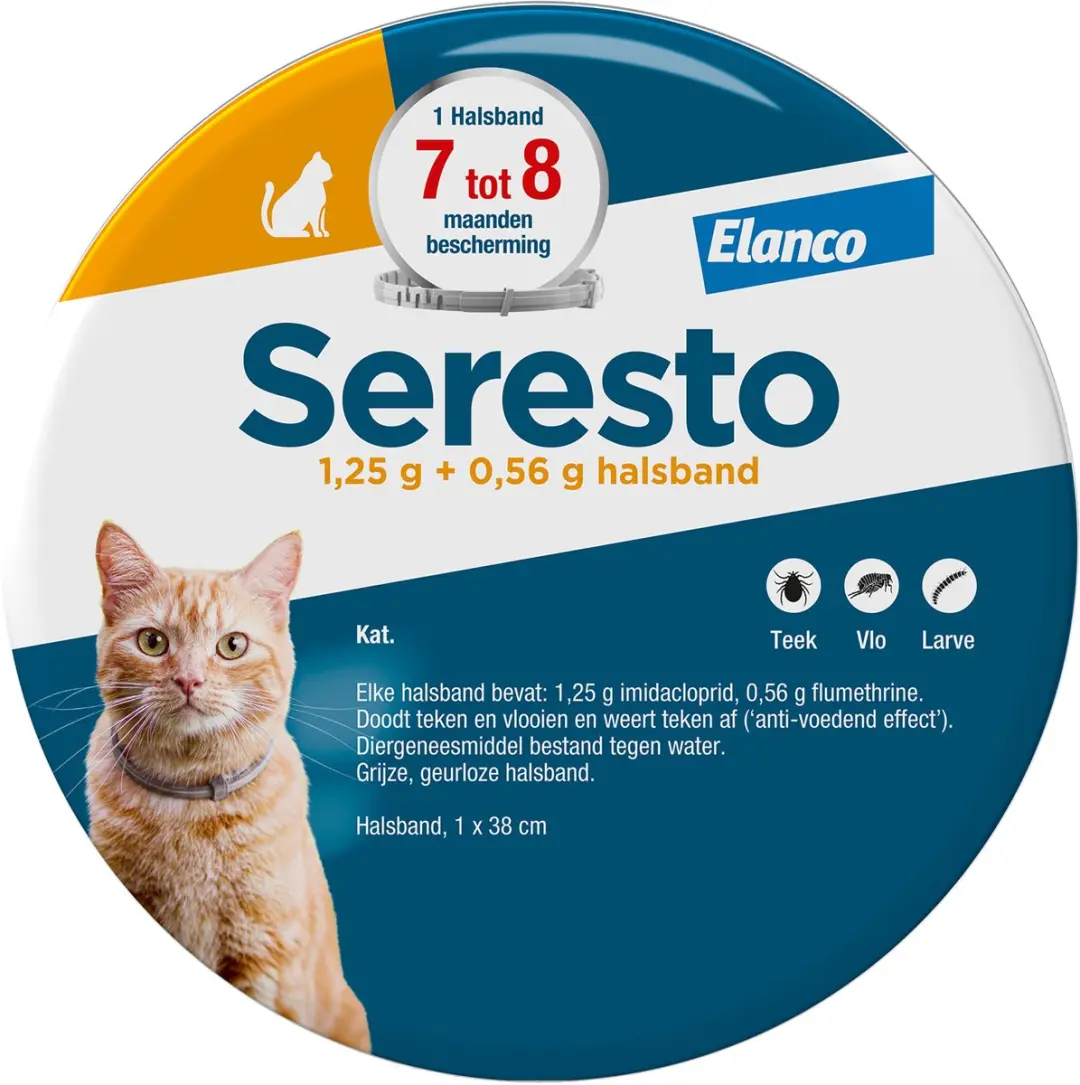 Seresto Teken- en Vlooienband Kat 38cm - 2 Stuks