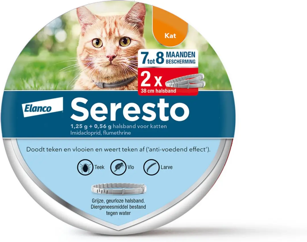 Seresto Teken- en Vlooienband Kat 38cm