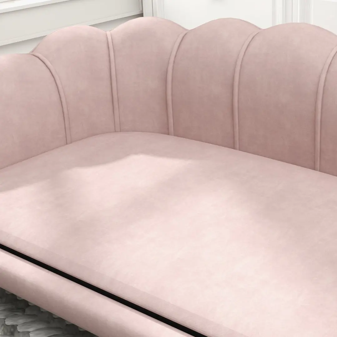 Pawhut Hundesofa M - Wasbaar - 25kg - Rosa