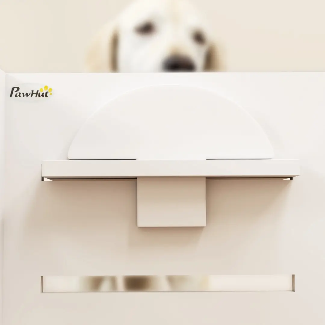 Pawhut Hondenbak MDF Staal 63L x 58,5B x 40H cm - Wit