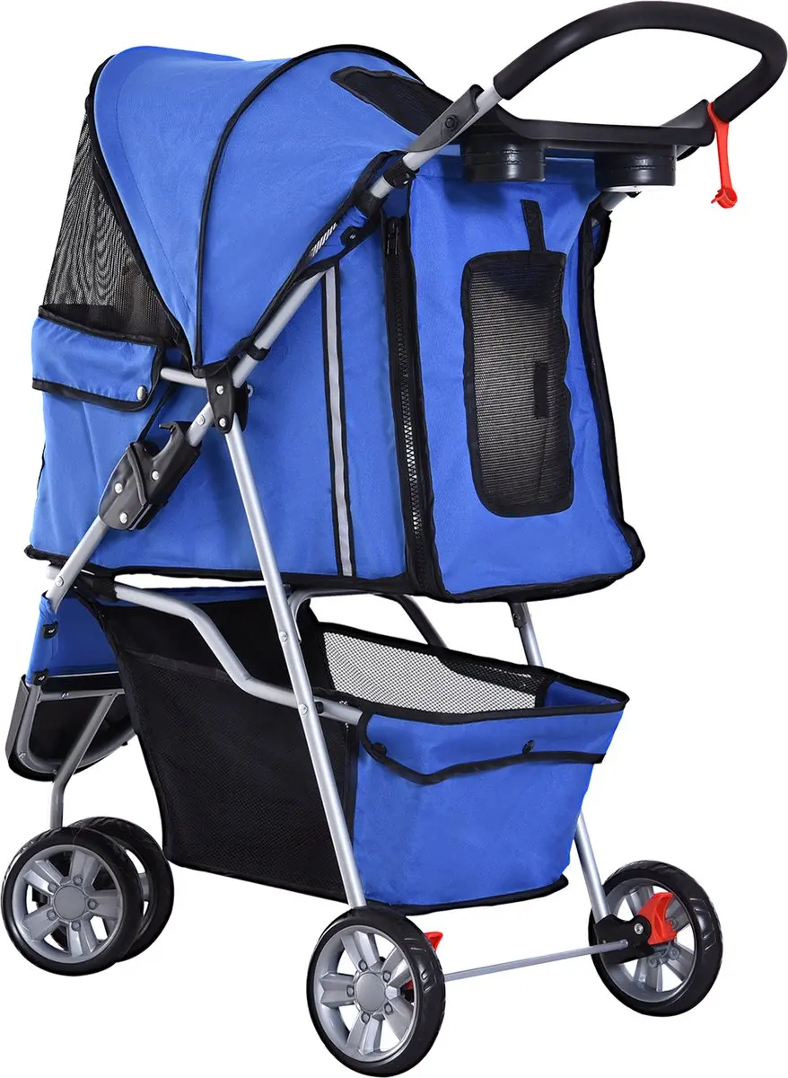 Pawhut Hondenwagen D00-041 - Blauw