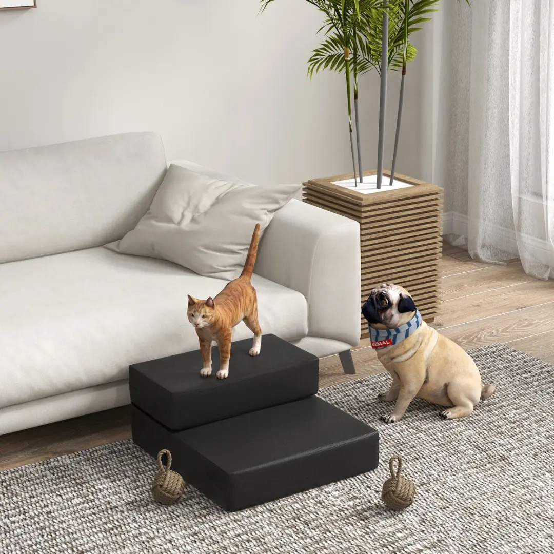 Pawhut Opvouwbare Honden-/Kattrap - Zwart