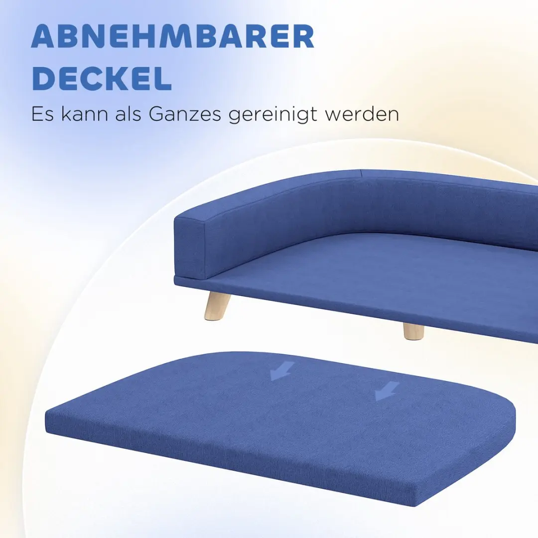 Pawhut Huisdiersofa Blauw - 98x67x25cm