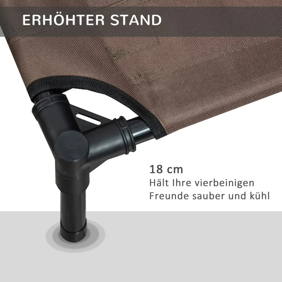 Pawhut Hondenmand D04-211 Verhoogd Design - Bruin/Zwart