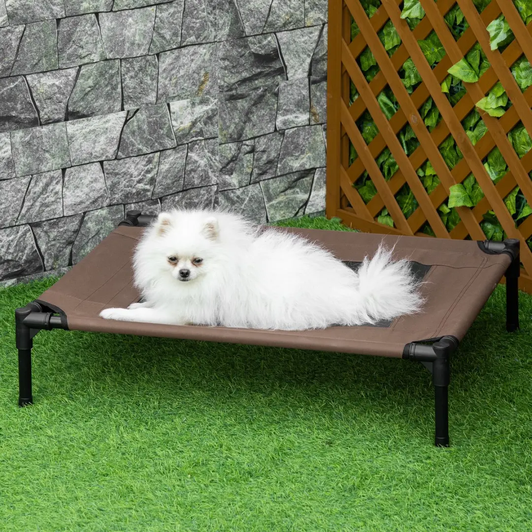 Pawhut Hondenmand D04-211 Verhoogd Design - Bruin/Zwart