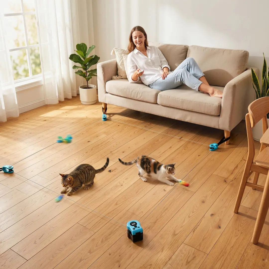 Pawhut Kattenspeelgoedset - 13 Stuks - Zwart