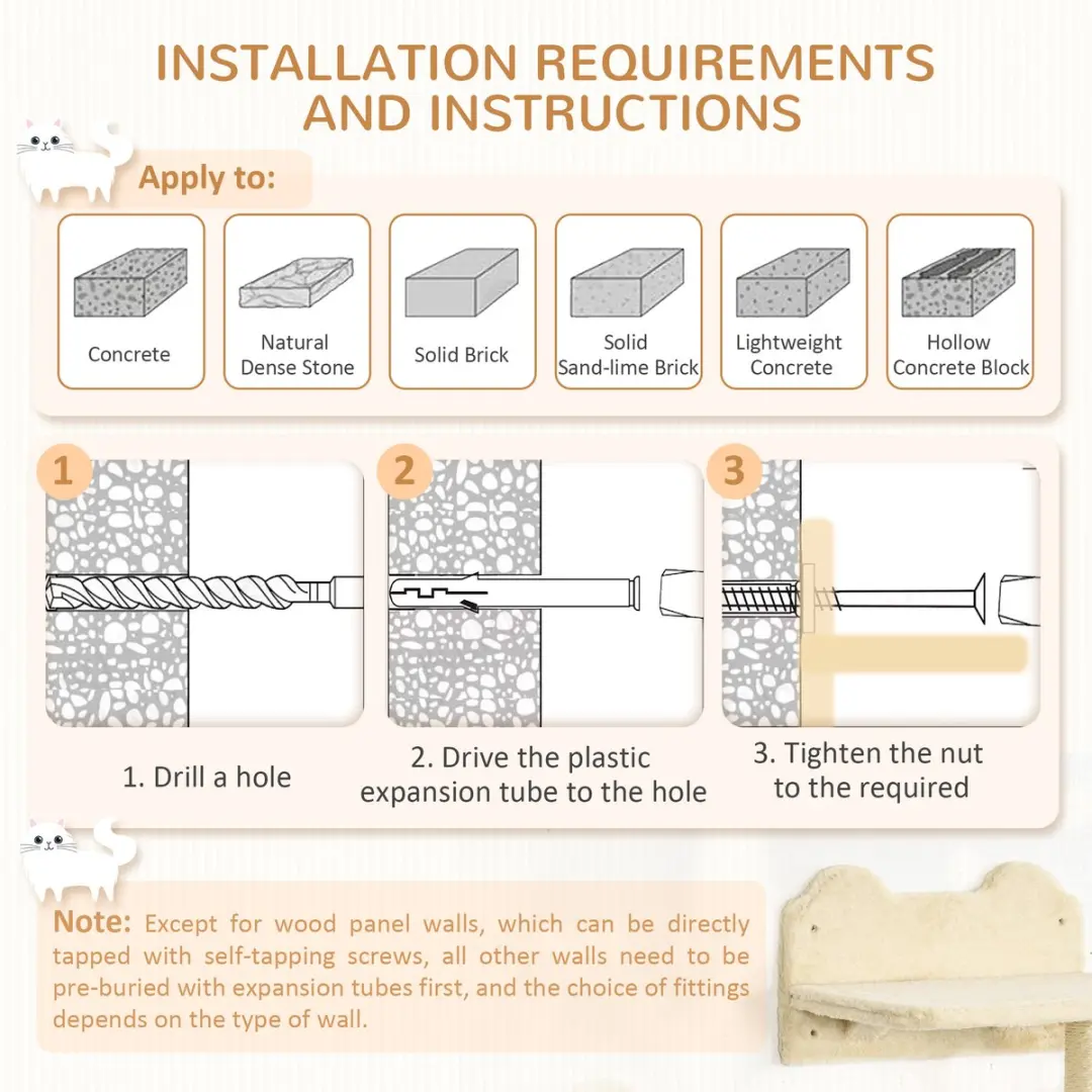 Pawhut Kletterwand D30-554V00 - Beige - afbeelding 6 van 6