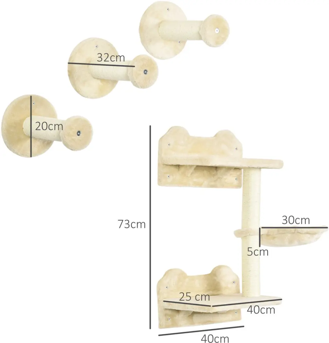 Pawhut Kletterwand D30-554V00 - Beige