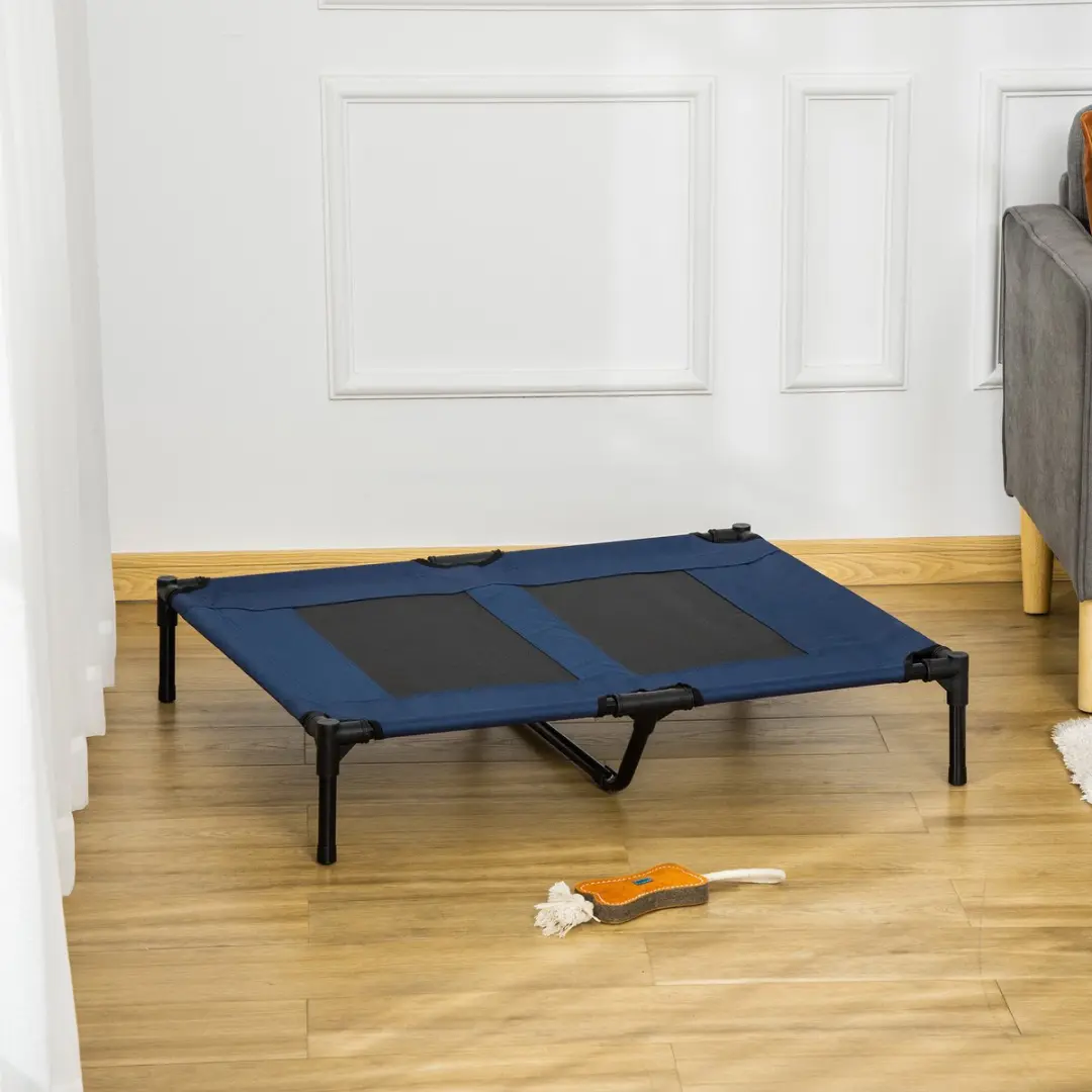 Pawhut Ademend Hondenbed - Blauw