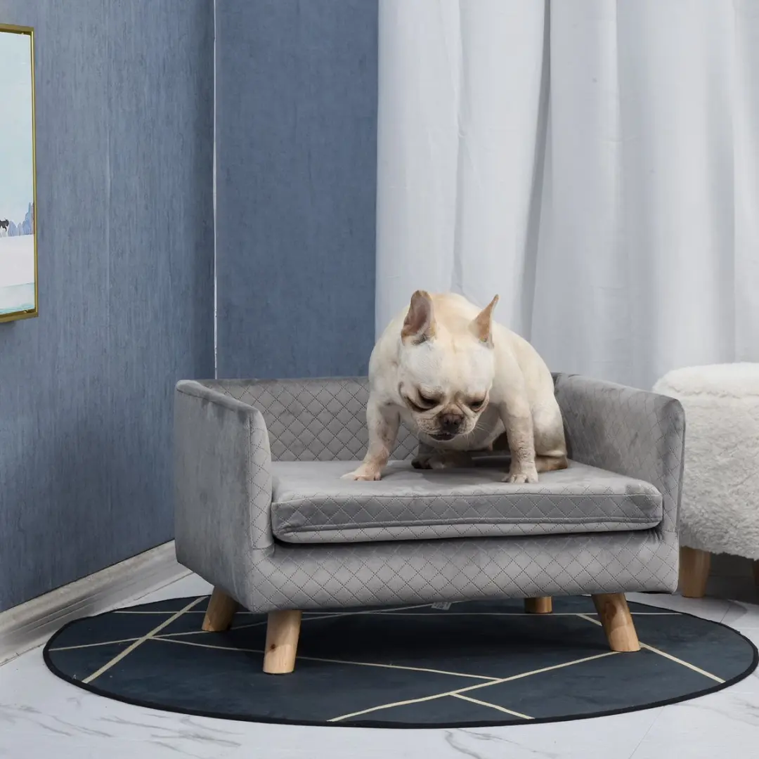 Pawhut Dierenbank D04-159 - Grijs