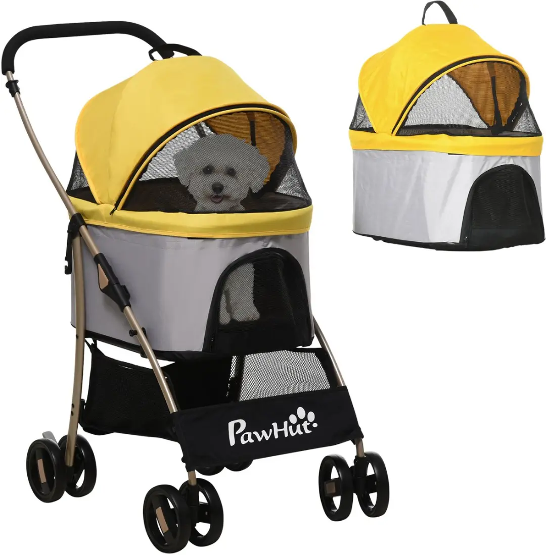 Pawhut Hundewagen 2-in-1 Foldbaar