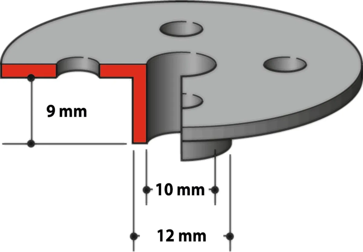 Makita 164388-3 Kopieerring 12mm - afbeelding 6 van 6