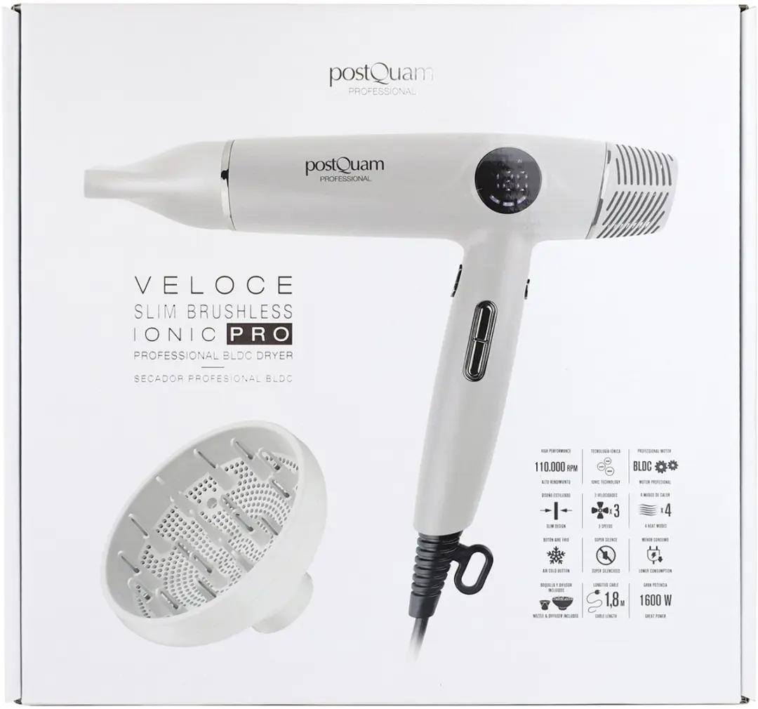 Postquam Veloce Slim BLDC Ionic Pro Haardroger 110.000 RPM - afbeelding 6 van 6