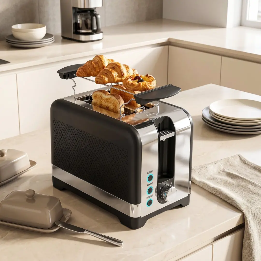 Homcom 2-slice Toaster 930W - Zwart