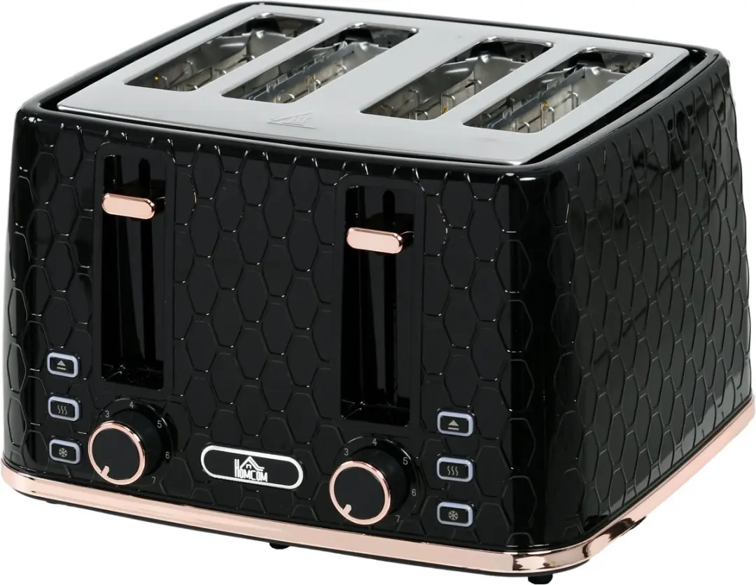Homcom Broodrooster 4-sleuven 1860W