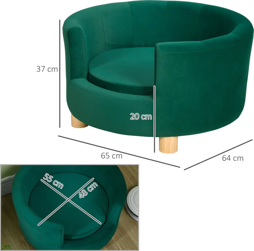 Pawhut Hondenbank Groen - 55cm