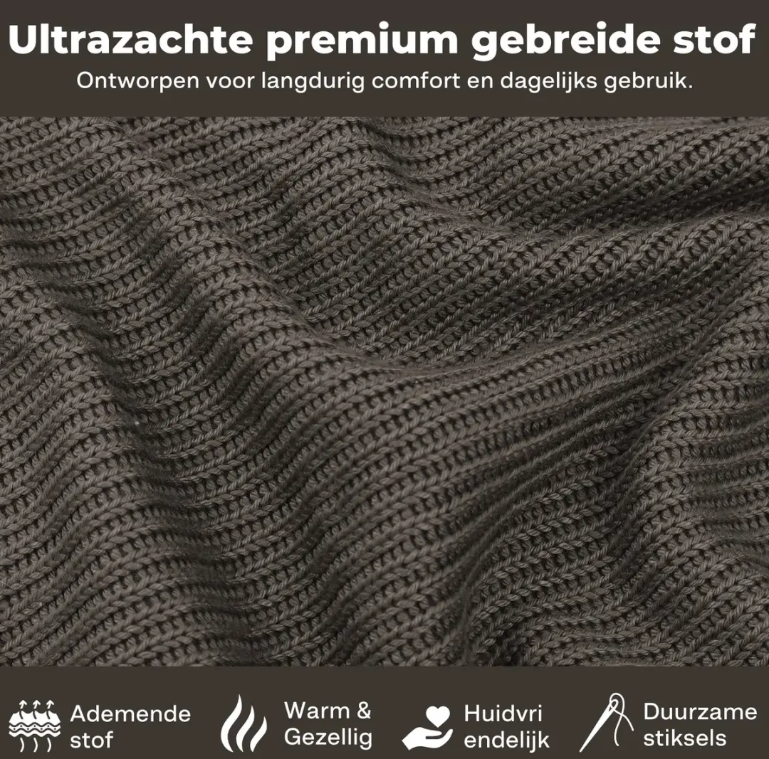 Kuddle Warmtekussen Oplaadbaar Cozy Grey 45x60cm - 3 standen