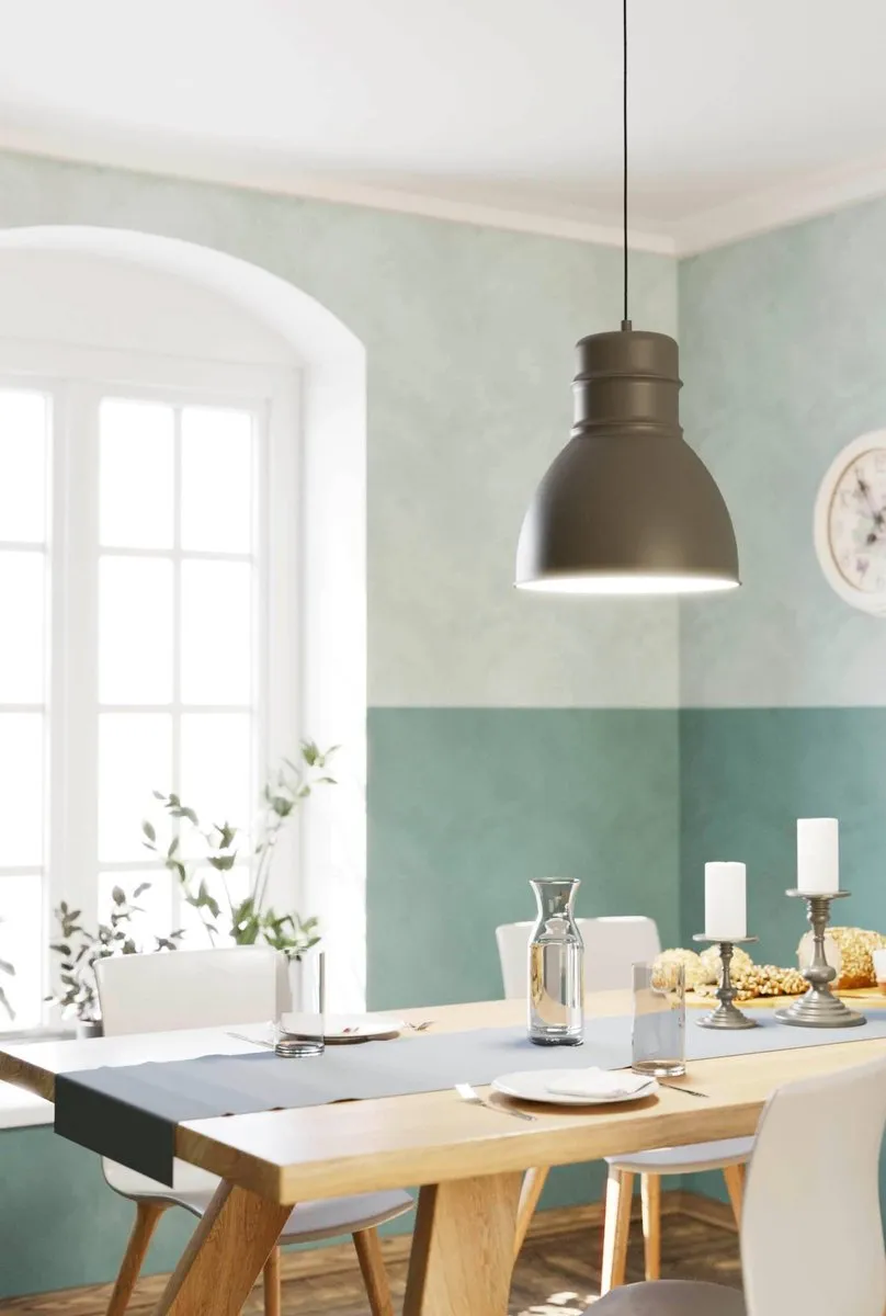Eglo Ebury Hanglamp E27 - Ø38cm - Grijs/Wit