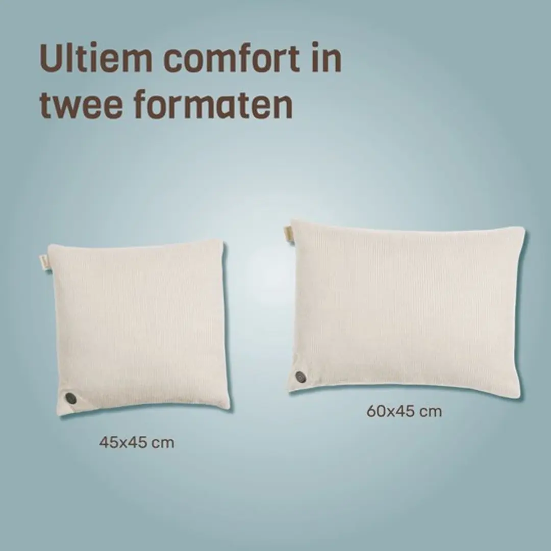 Kuddle Warmtekussen Oplaadbaar 45x60cm - Off white - 3 standen