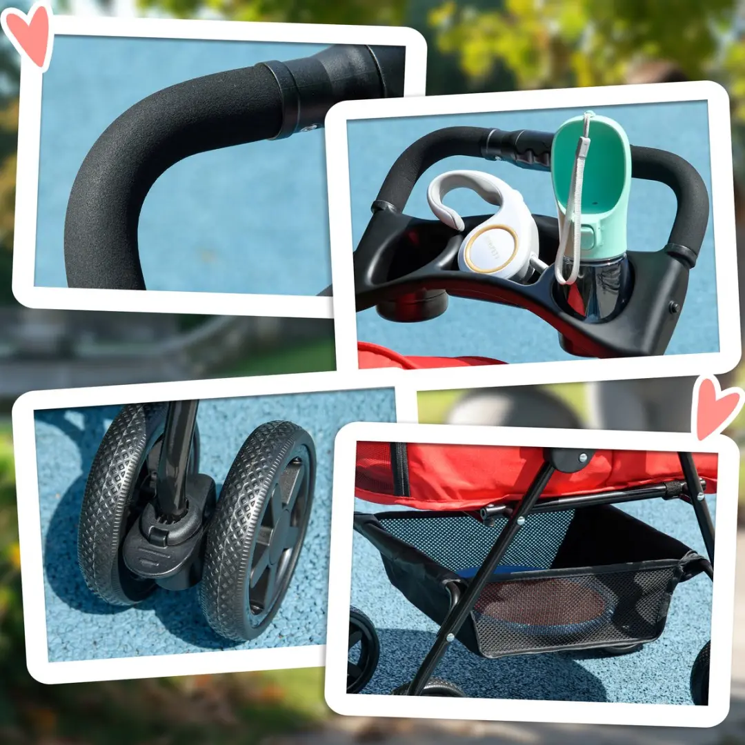 Pawhut Huisdierenbuggy - Rood