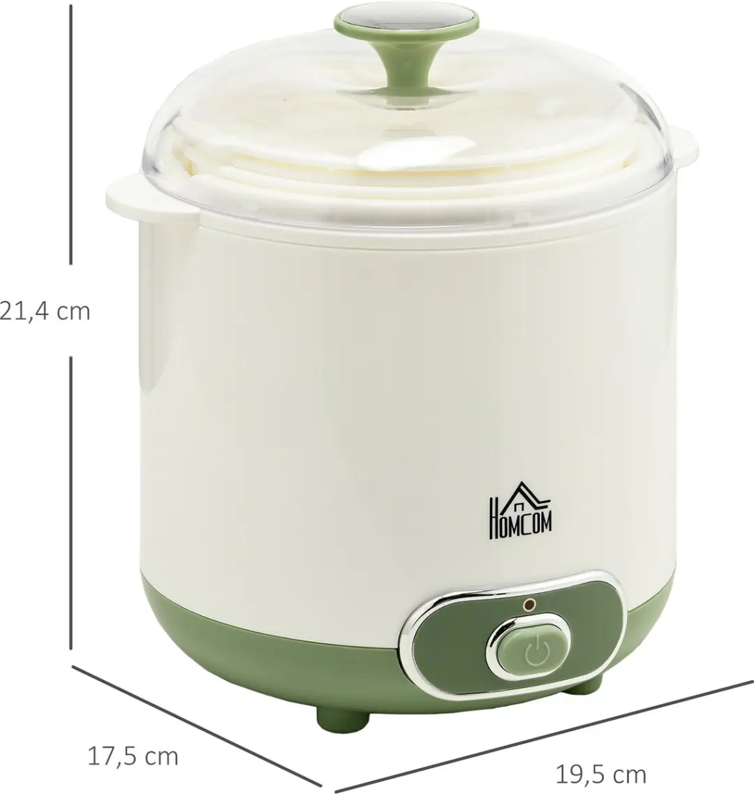 Homcom Yoghurtmaker 20W - Wit - 800-176V90WT