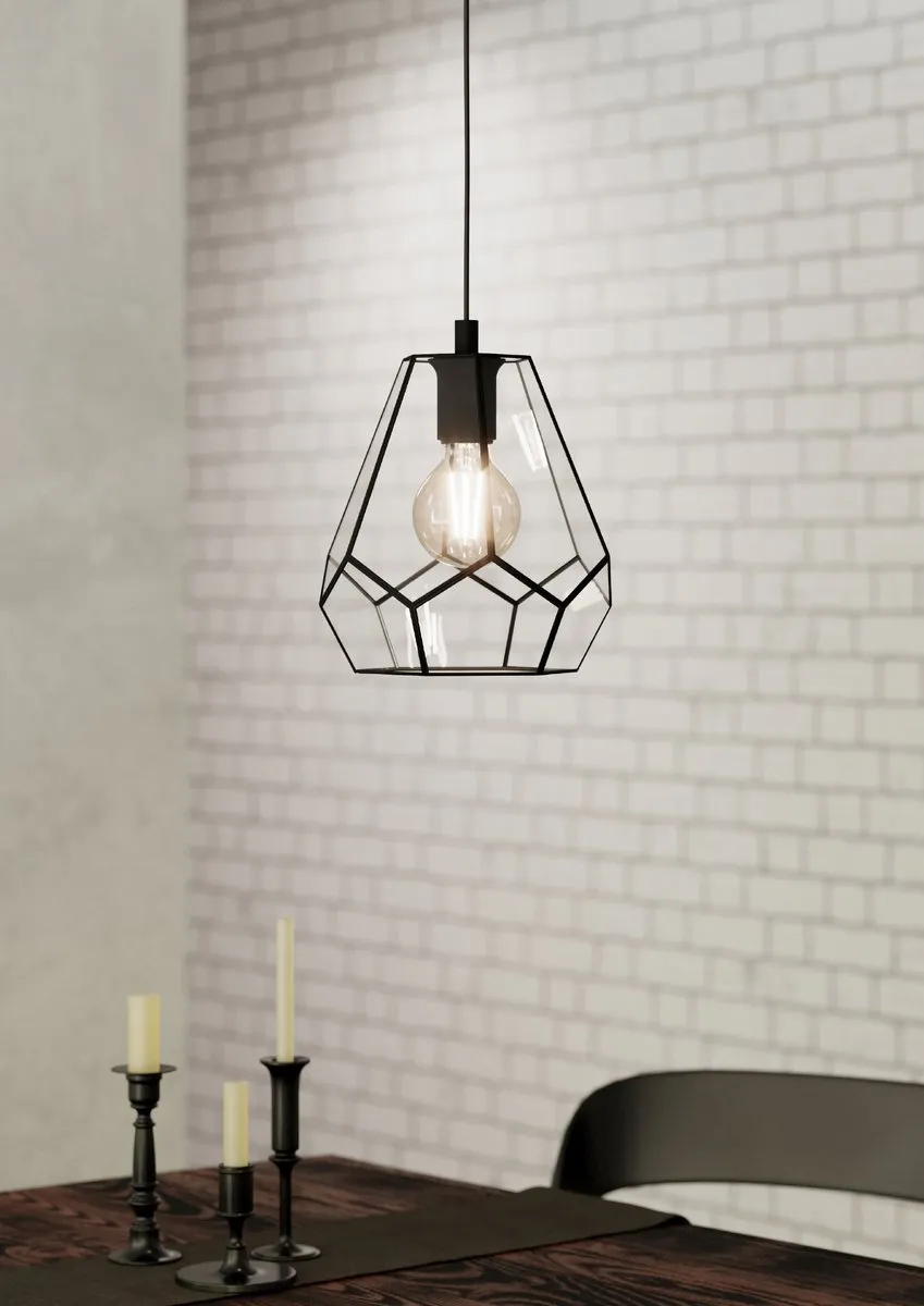 Eglo Mardyke Hanglamp E27 - 3 Lichtpunten - Zwart - afbeelding 6 van 6