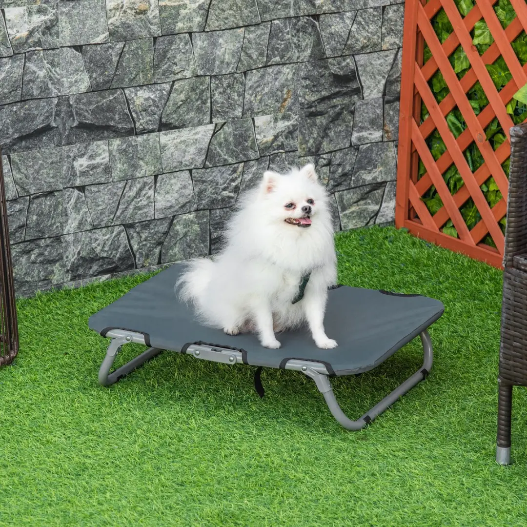 Pawhut Hondenbed 59x46x15cm - Grijs