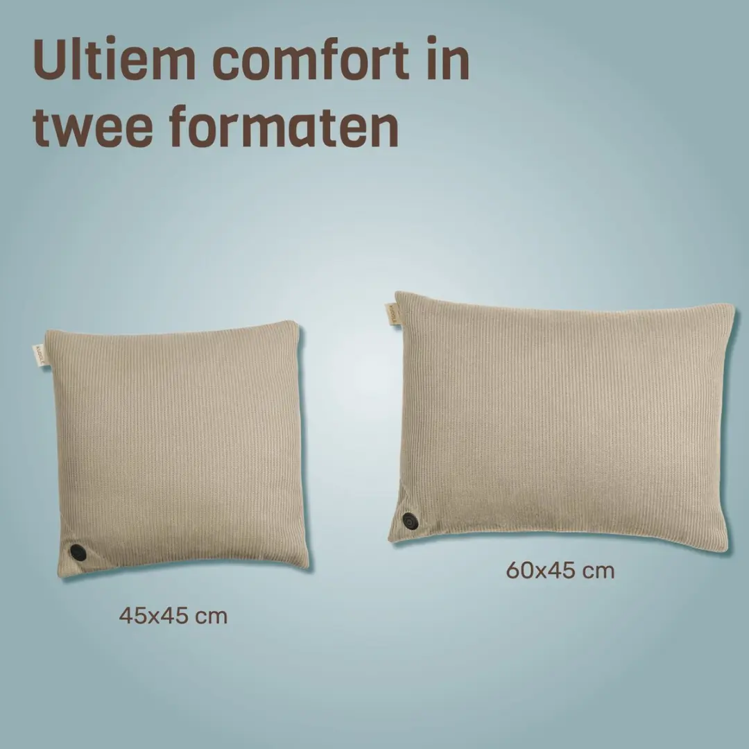 Kuddle Warmtekussen Oplaadbaar 45x60cm - Sand Beige - 2 Powerbanks