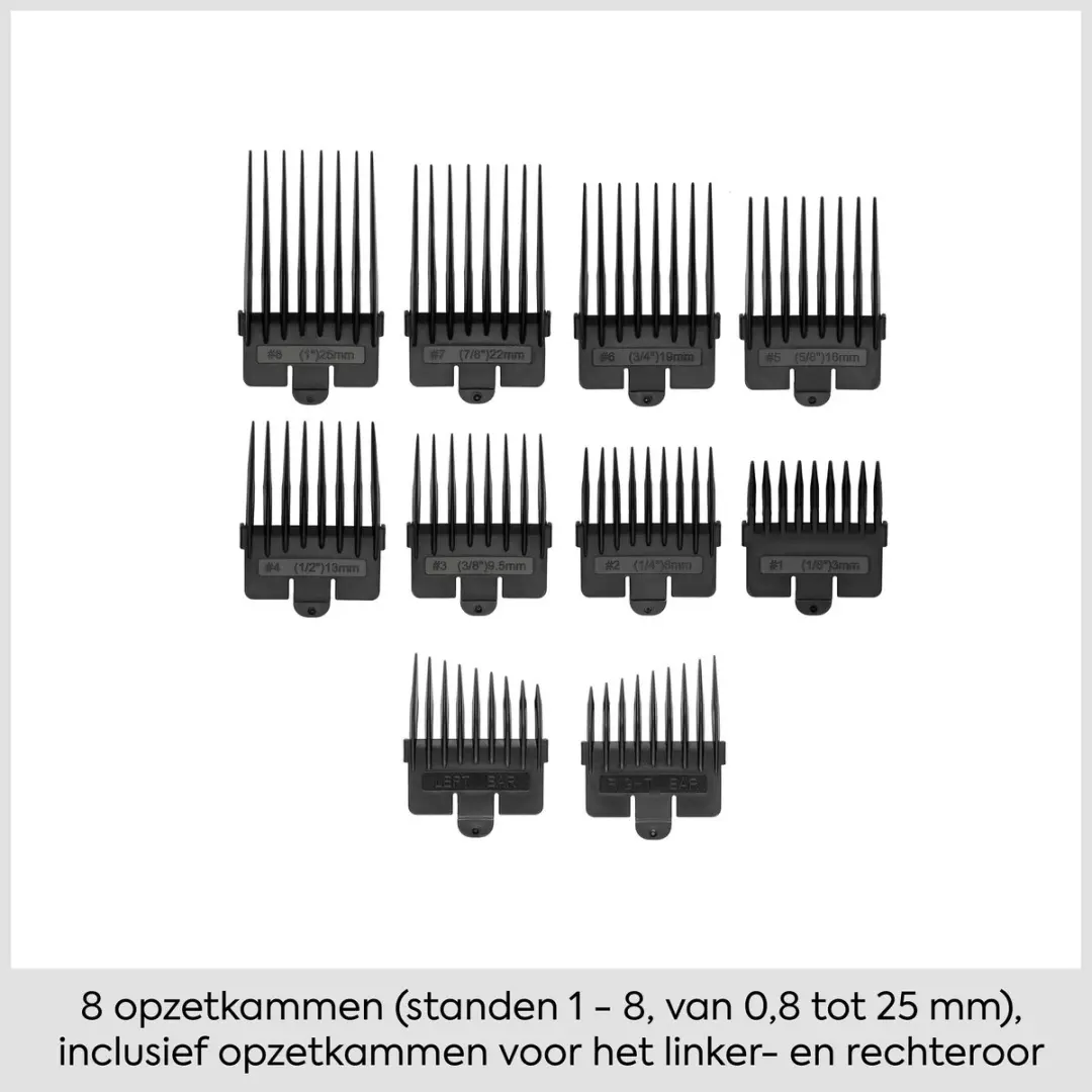 BaByliss Black Lithium Tondeuse E814E - 10 Opzetkammen - 3 Uur - afbeelding 6 van 6