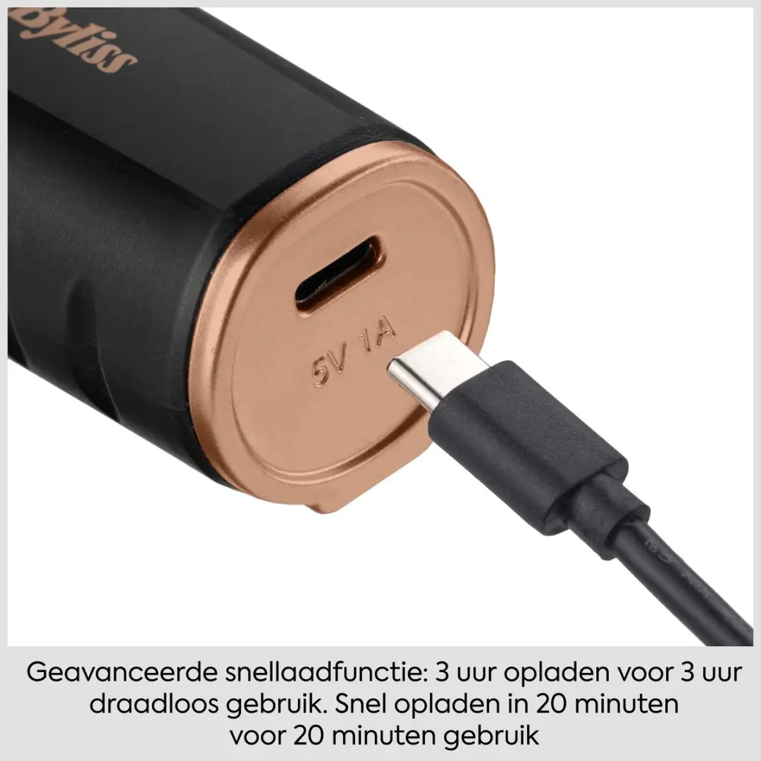 BaByliss Black Lithium Tondeuse E814E - 10 Opzetkammen - 3 Uur