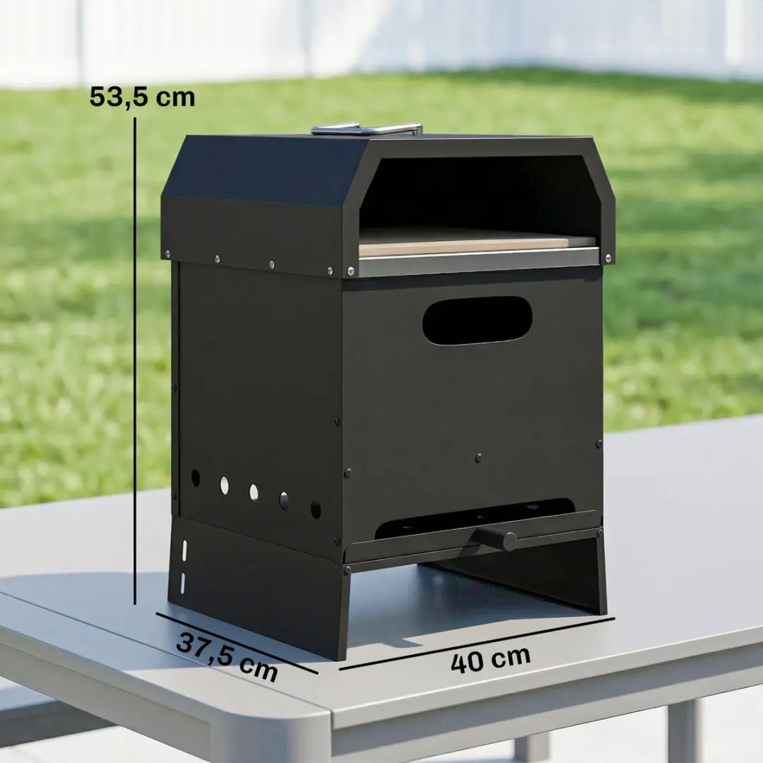 Outsunny 3-in-1 Outdoor Pizzaoven - 30,5cm - 9,9L - Zwart