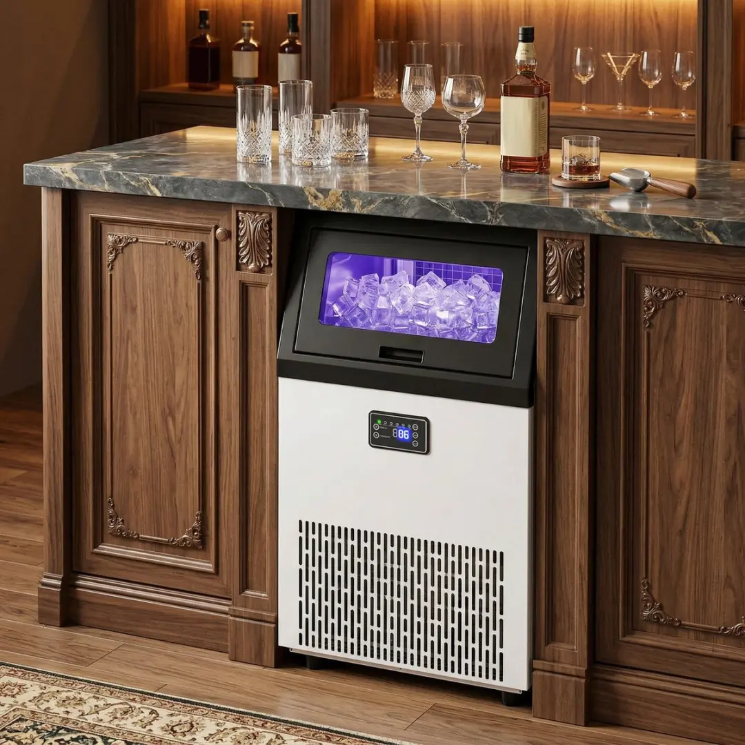 Homcom Commerciële IJsblokjesmachine 300W - 45L - Zilver