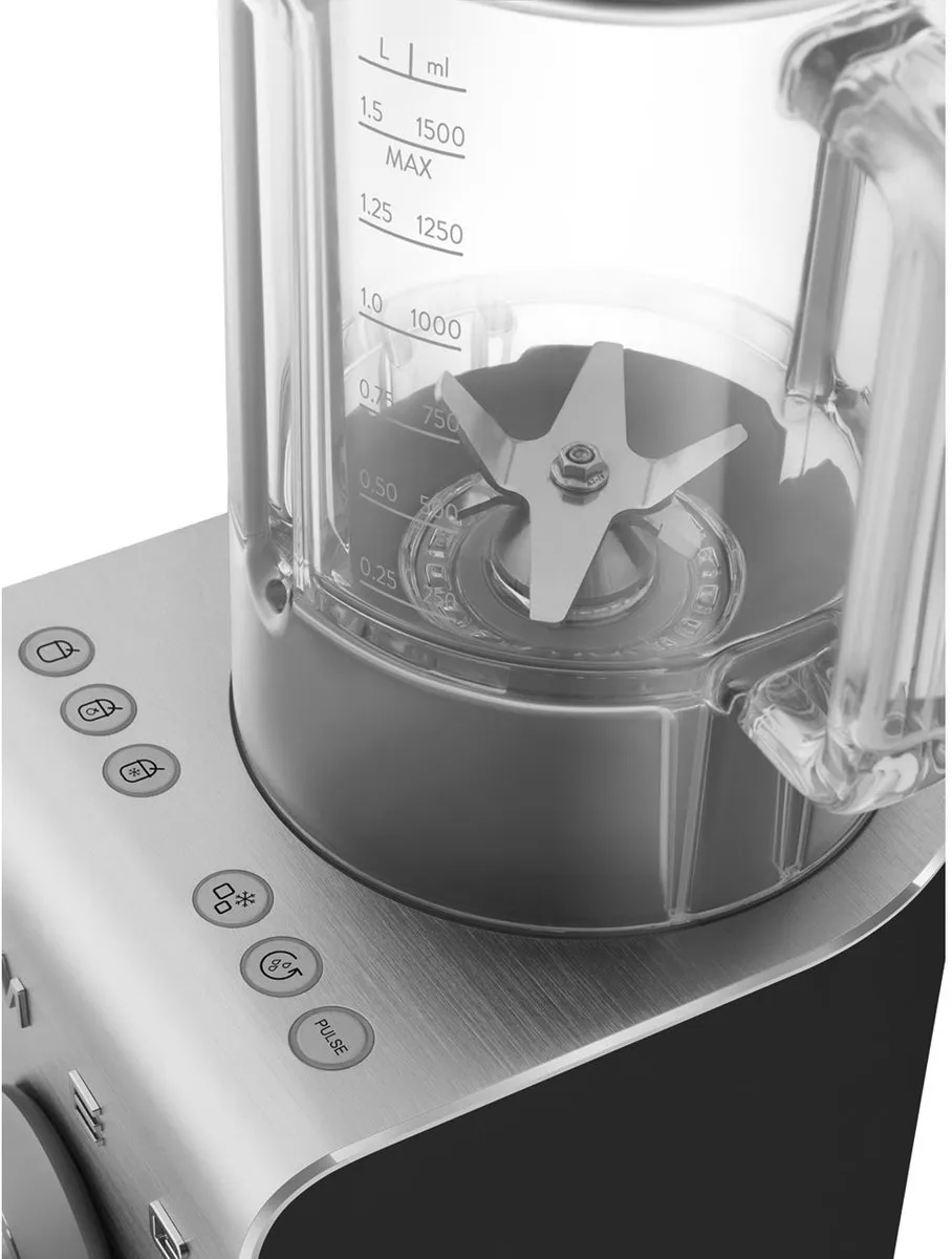 SMEG BLC02BLMEU - High Performance Blender - Incl. vacuümpomp - 1400W - Mat Zwart