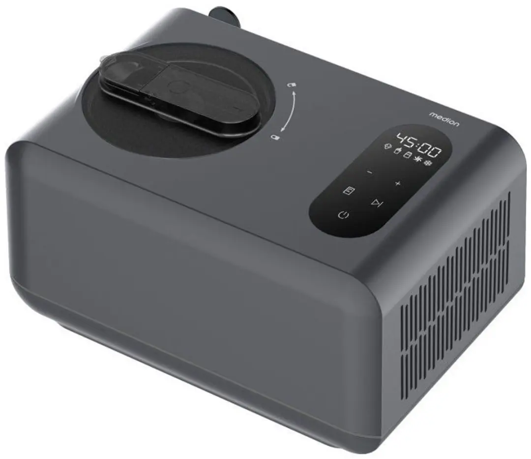Medion MD 100087 IJsbereider 1,5L - Mat donkergrijs/Zwart