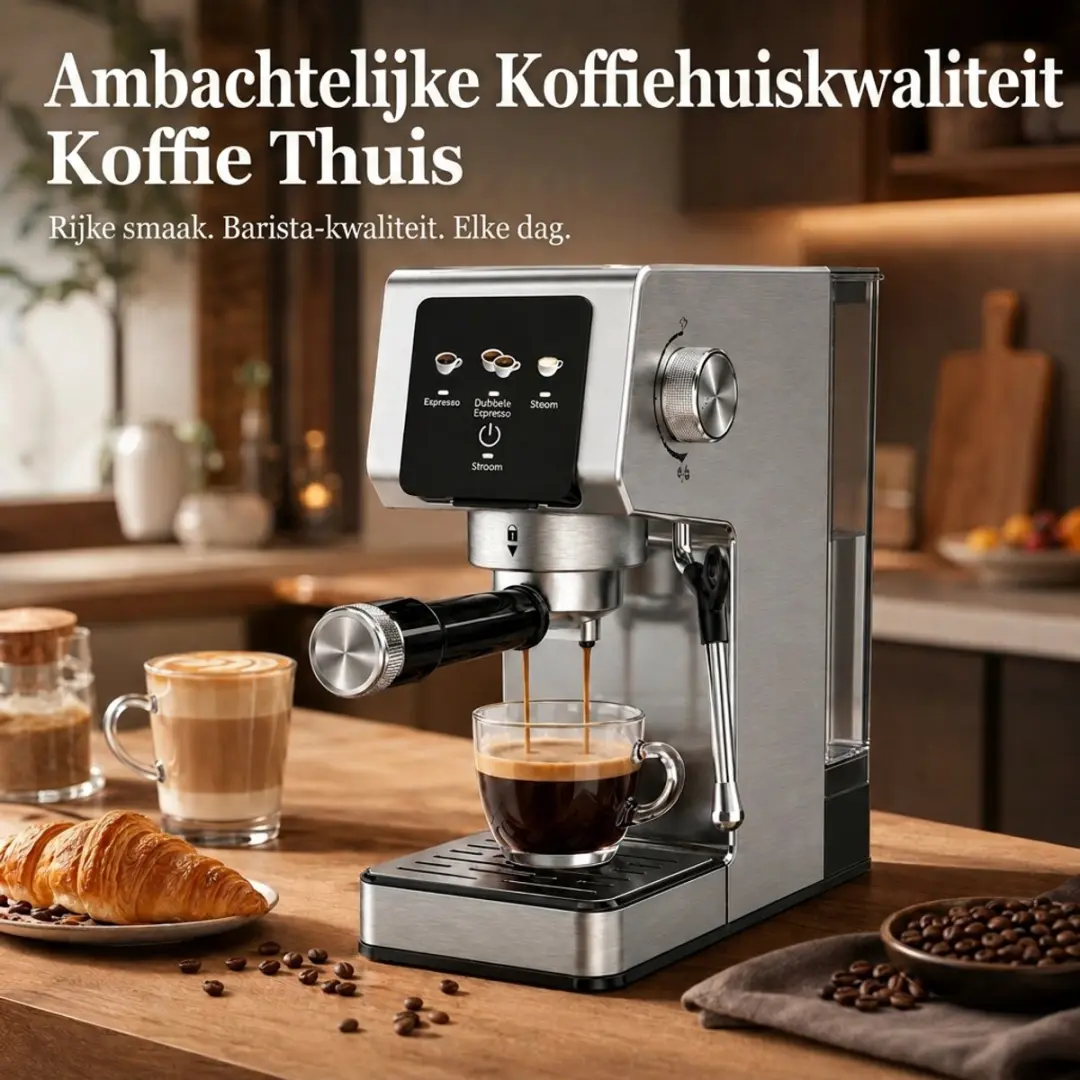 Homcom Touchscreen Espressomachine S2014-01-00015 - 1350W - 20 bar - Zwart