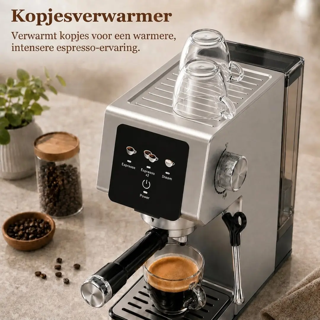 Homcom Touchscreen Espressomachine S2014-01-00015 - 1350W - 20 bar - Zwart