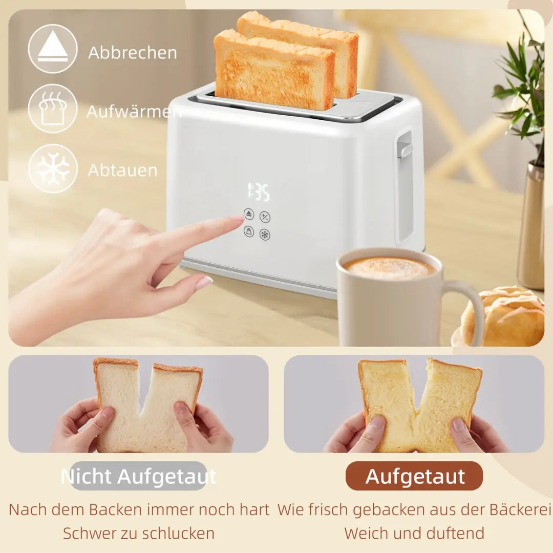 Homcom Wasserkocher-Toaster Set - 1,5L 1850W - Wit