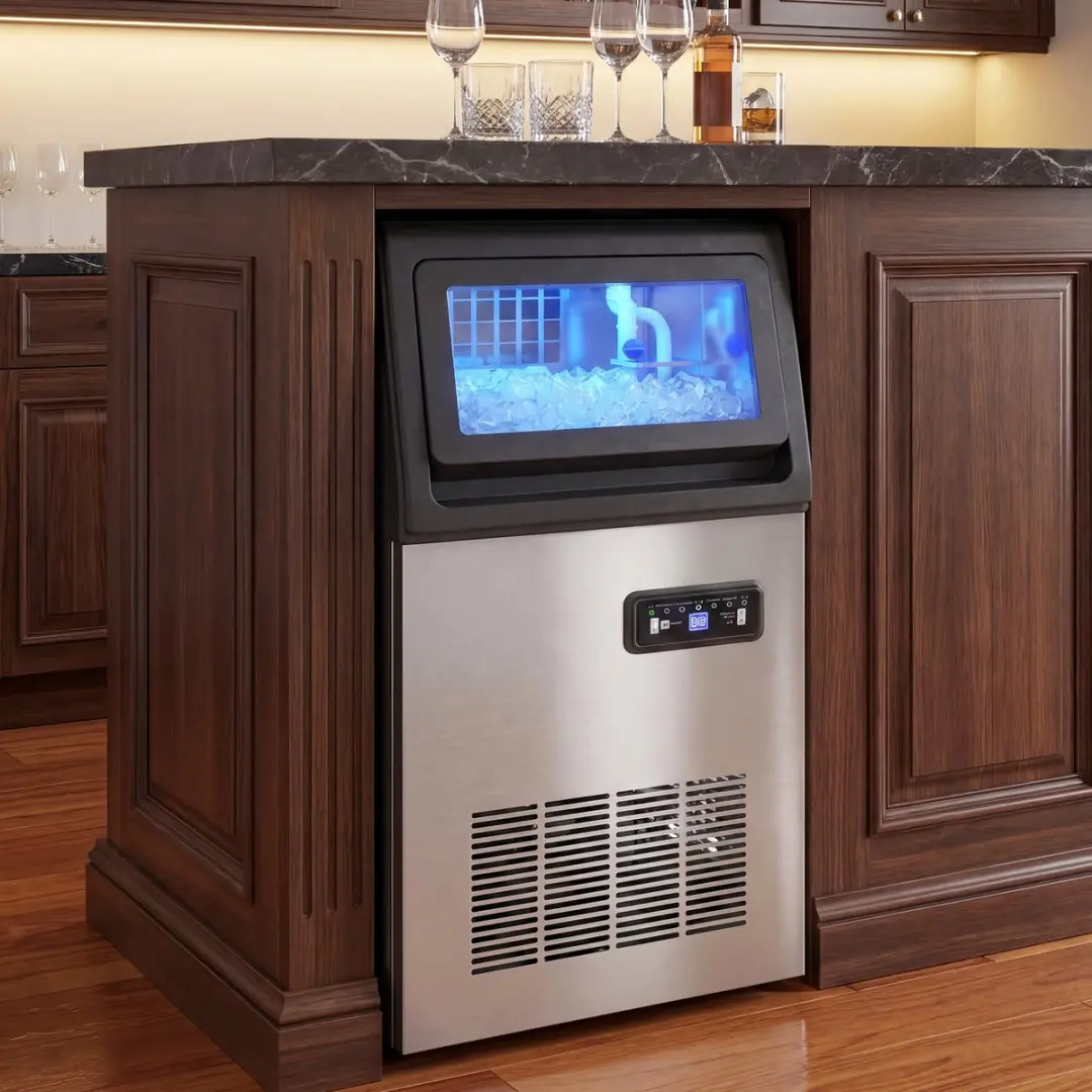 Homcom Commerciële IJsmachine 35L - 235W - Zilver