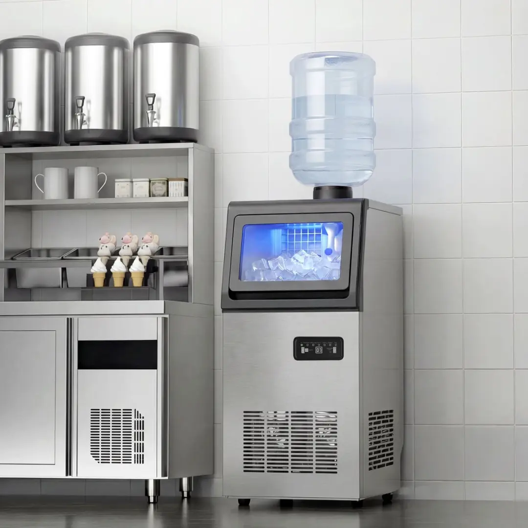 Homcom Commerciële IJsmachine 35L - 235W - Zilver