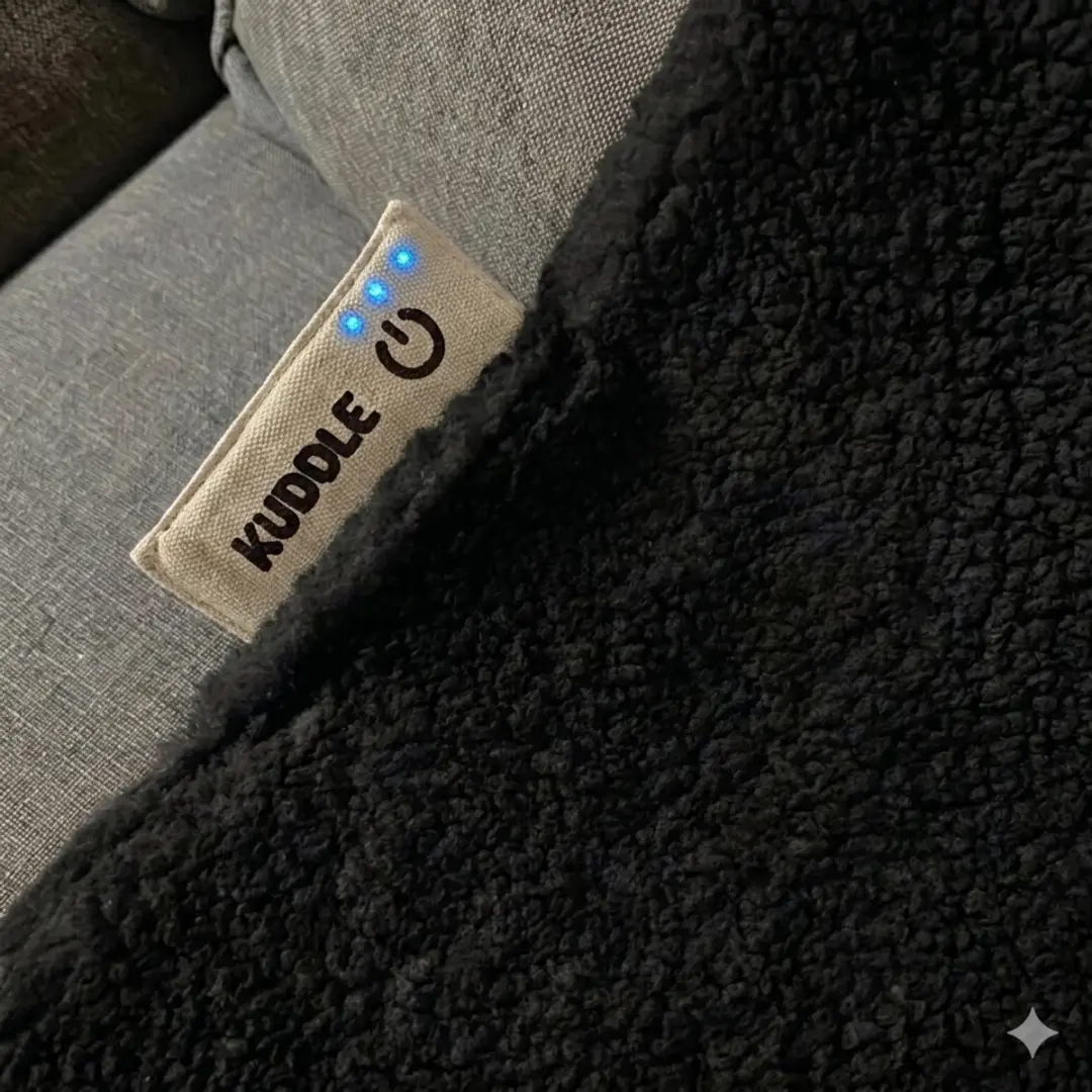 Kuddle Teddy Black Elektrische Deken - Draadloos 135x45cm - Inclusief Batterij