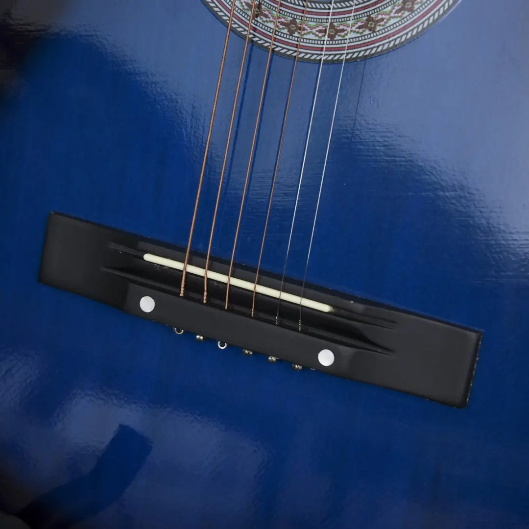 Homcom Elektrische Gitaar 3/4 Hollow Body - Blauw & Zwart